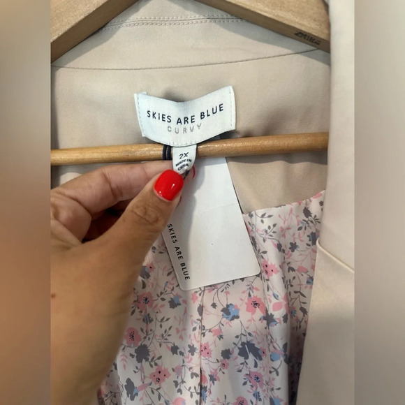 Skies are Blue Curvy Pink Blush Blazer Size 2X NWT. 1242 - Picture 9 of 13